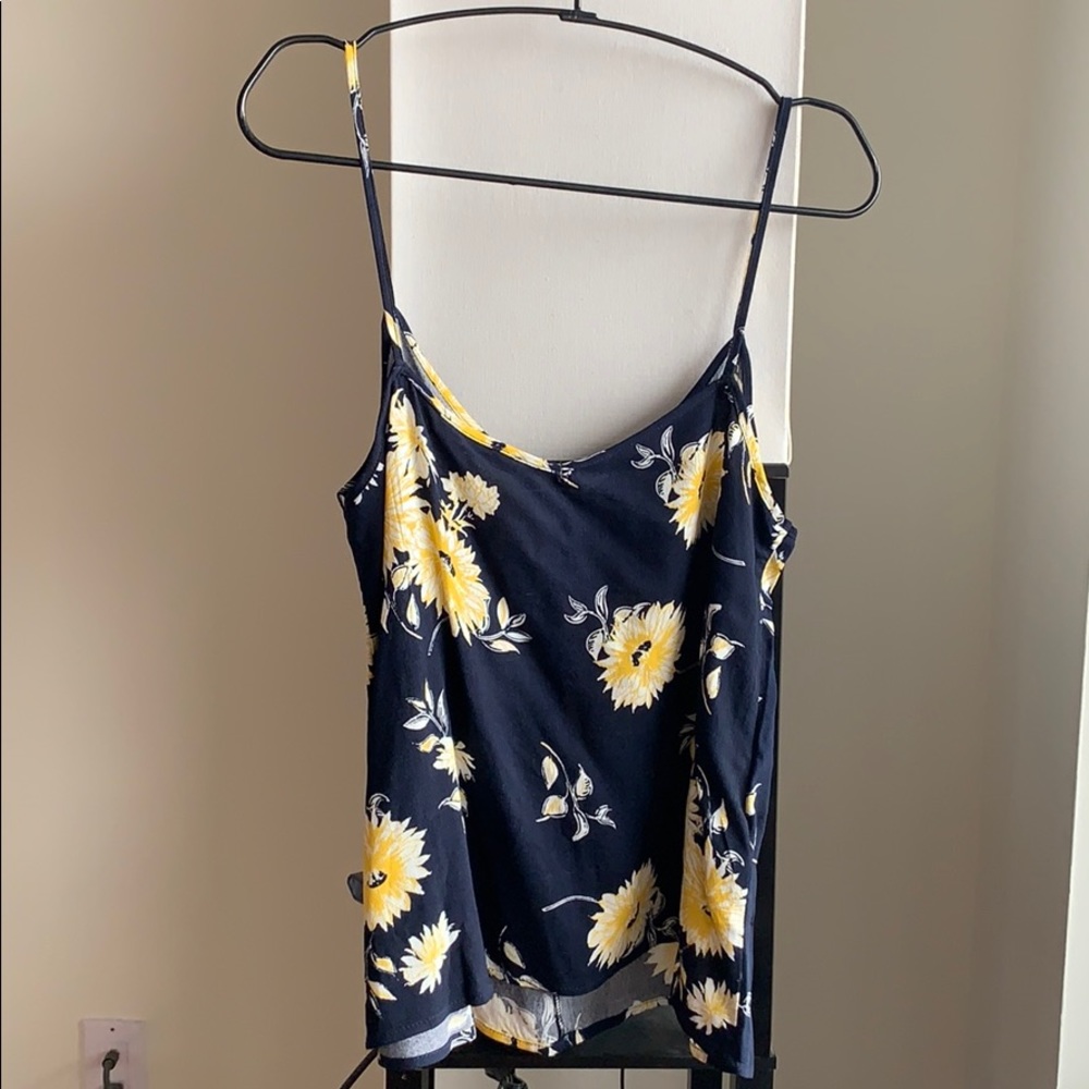 Mango NWT cami navy and yellow floral - Picture 3 of 8